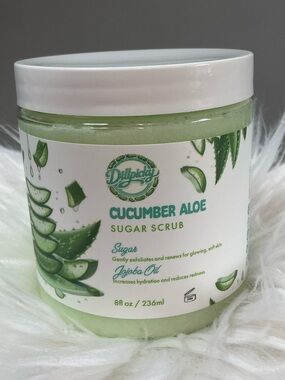 Aminnah Cucumber Aloe Sugar Scrub 8 oz NEW Retail $30